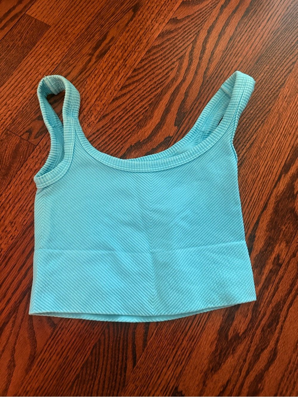 Nikibiki Aqua Ribbed Crop Tank